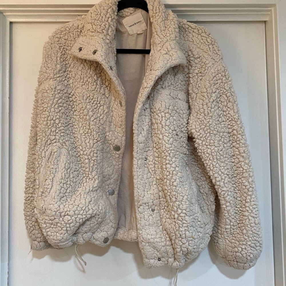 Cozy Beige Sherpa Jacket
